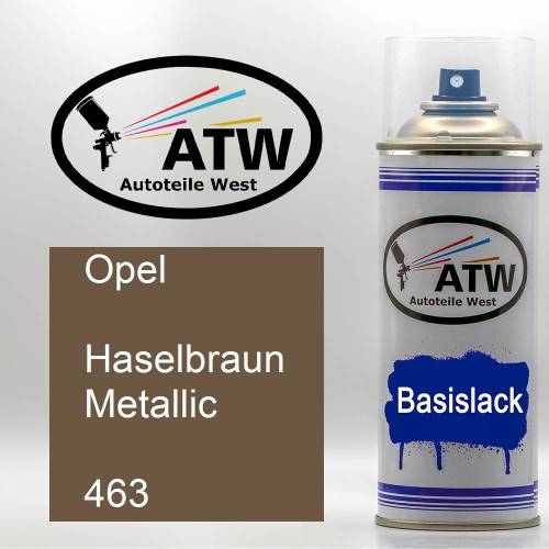 Opel, Haselbraun Metallic, 463: 400ml Sprühdose, von ATW Autoteile West.